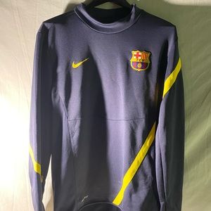 AM FC Barcelona Soccer Warmup Long Sleeve Shirt